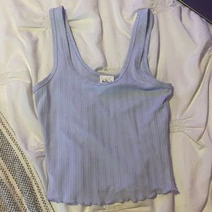 women’s light blue tank top